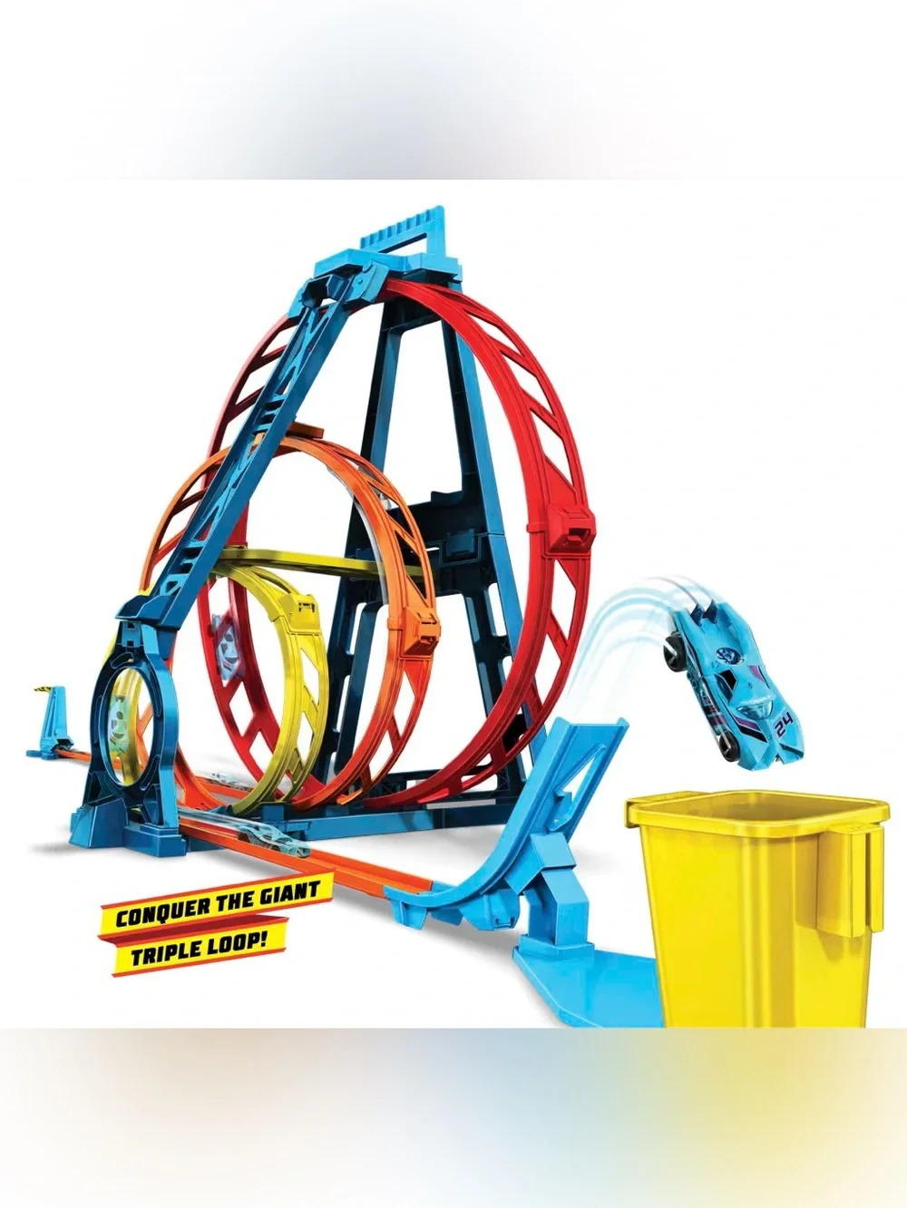 Hot Wheels Track Builder Unlimited Triple Loop Kit – New Factory Sealed